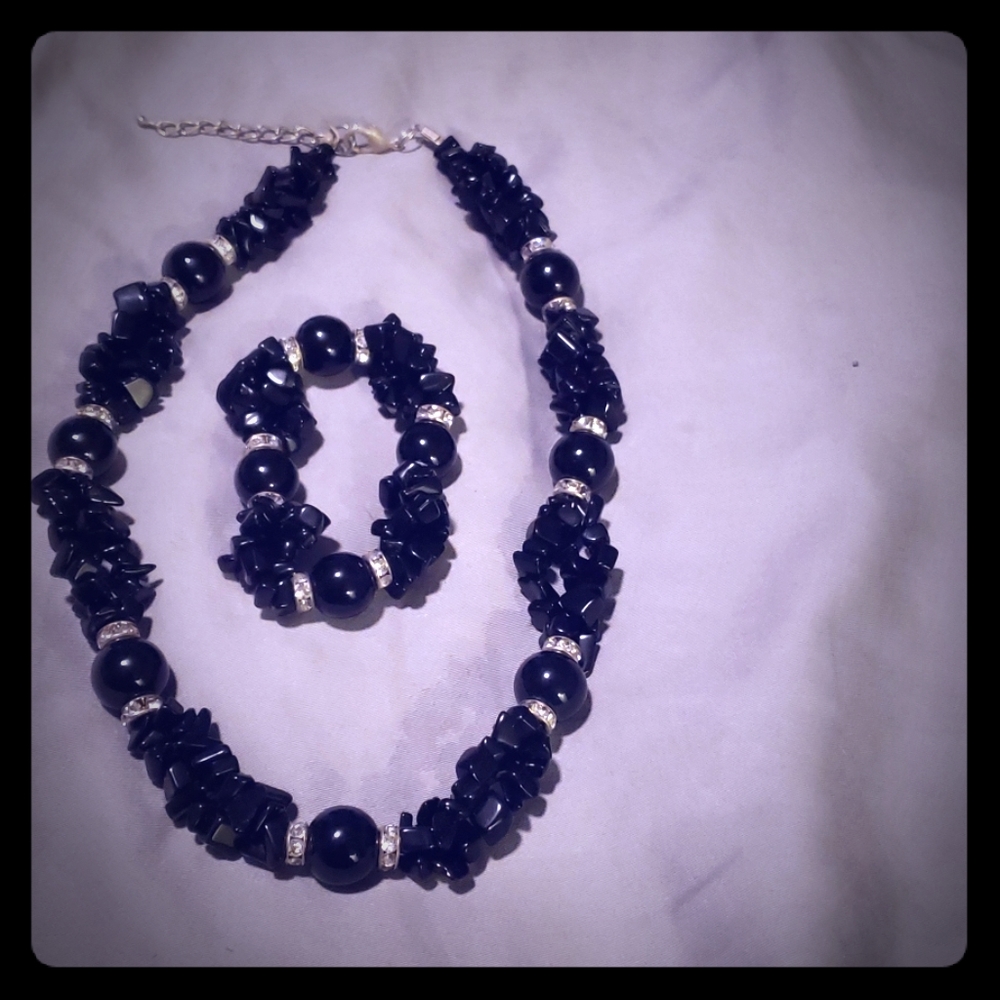 Chunky Black Jewelry Set